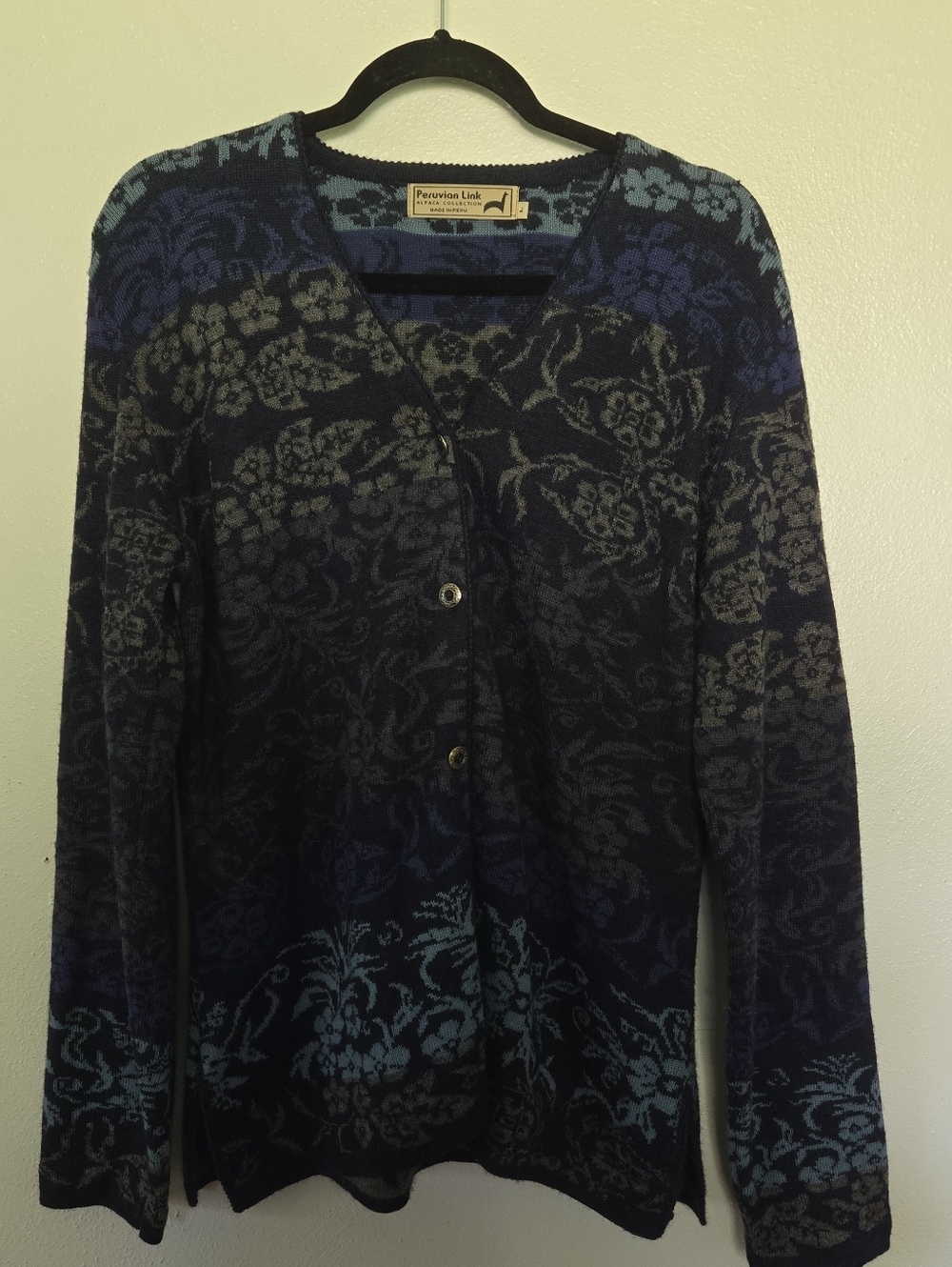 Peruvian Link Alpaca Collection Cardigan Sweater L